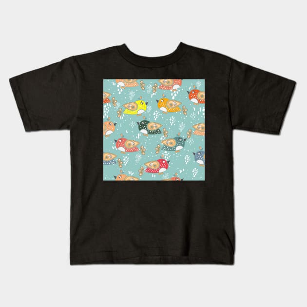 Birds Kids T-Shirt by Creative Meadows